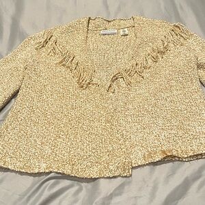 Alfred Dunner Tan Knit Sweater